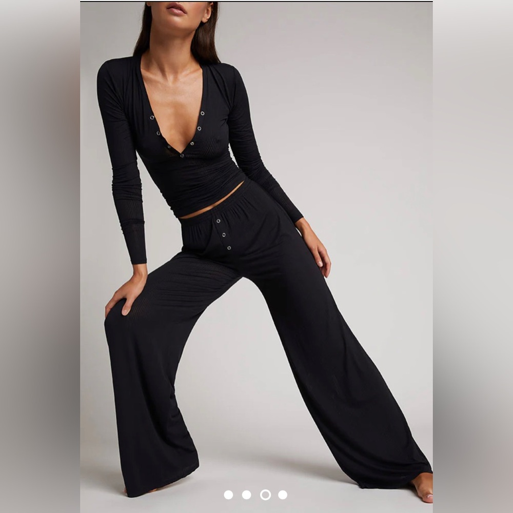 NWT Negative Underwear Whipped Track Pants- Black Large